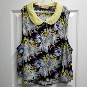 NWT Beach Bash Retro Beachwear Abbey blouse